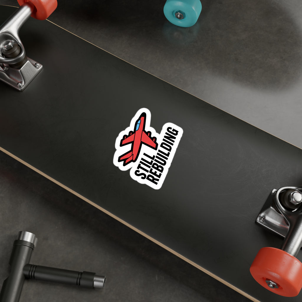 Essendon Bombers “Still Rebuilding” Sticker – Red & Black AFL Fan Decal