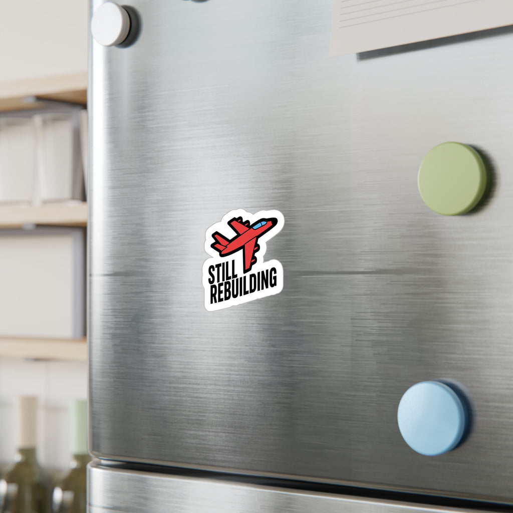 Essendon Bombers “Still Rebuilding” Sticker – Red & Black AFL Fan Decal