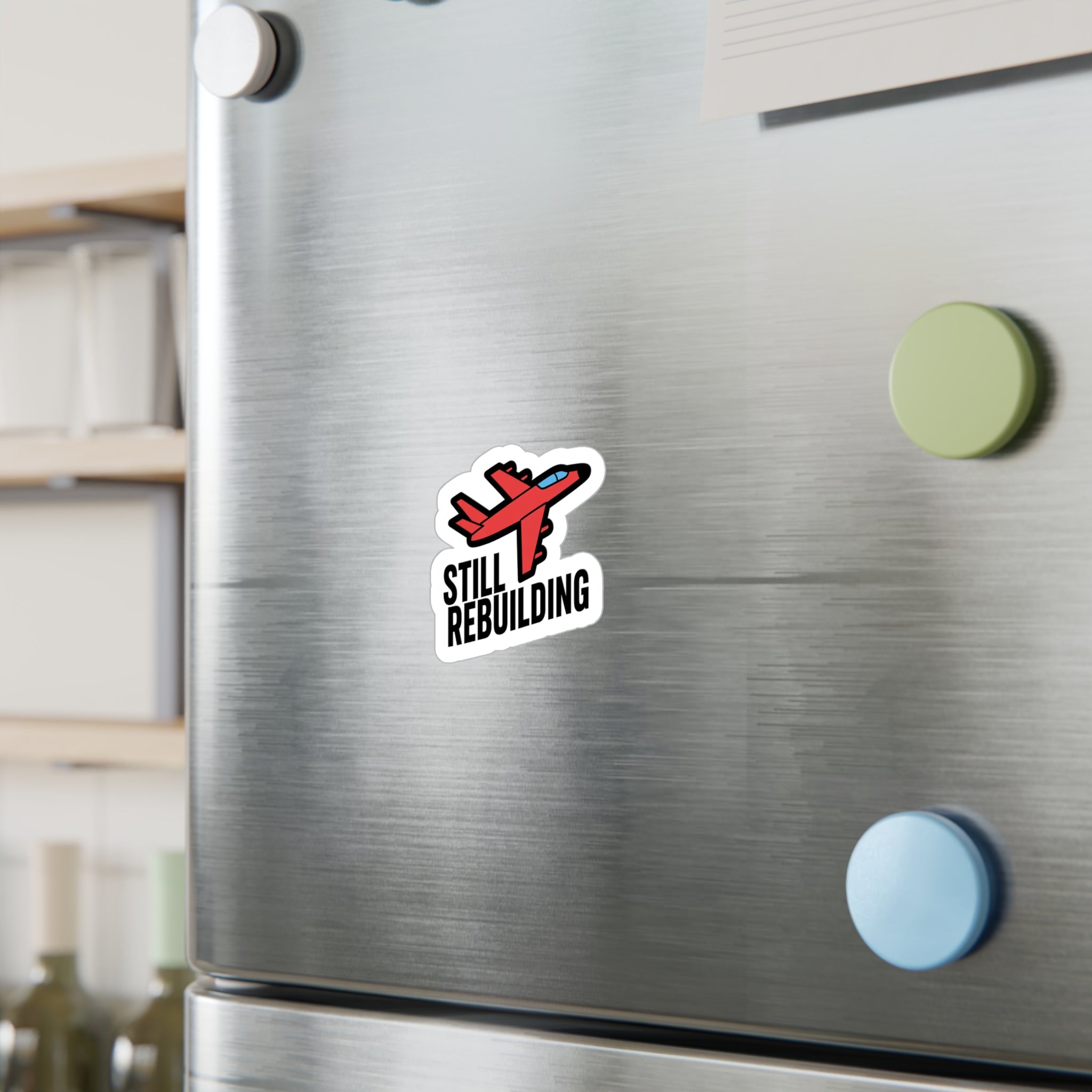 Essendon Bombers “Still Rebuilding” Sticker – Red & Black AFL Fan Decal