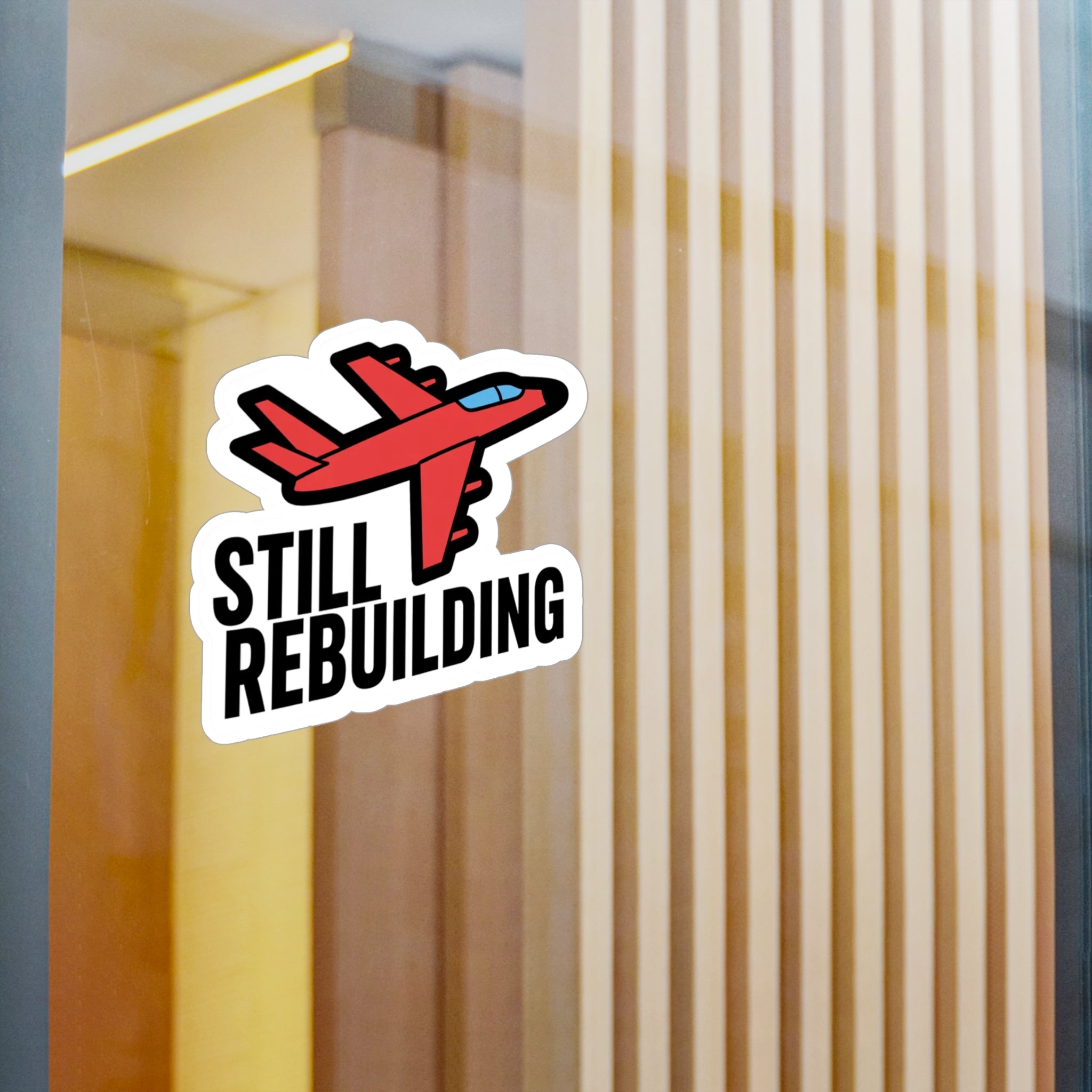 Essendon Bombers “Still Rebuilding” Sticker – Red & Black AFL Fan Decal