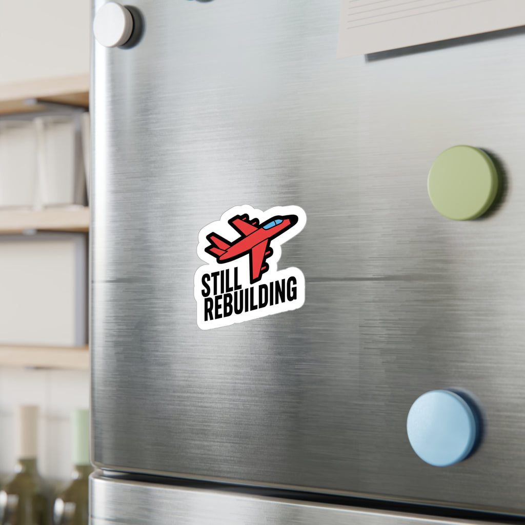 Essendon Bombers “Still Rebuilding” Sticker – Red & Black AFL Fan Decal