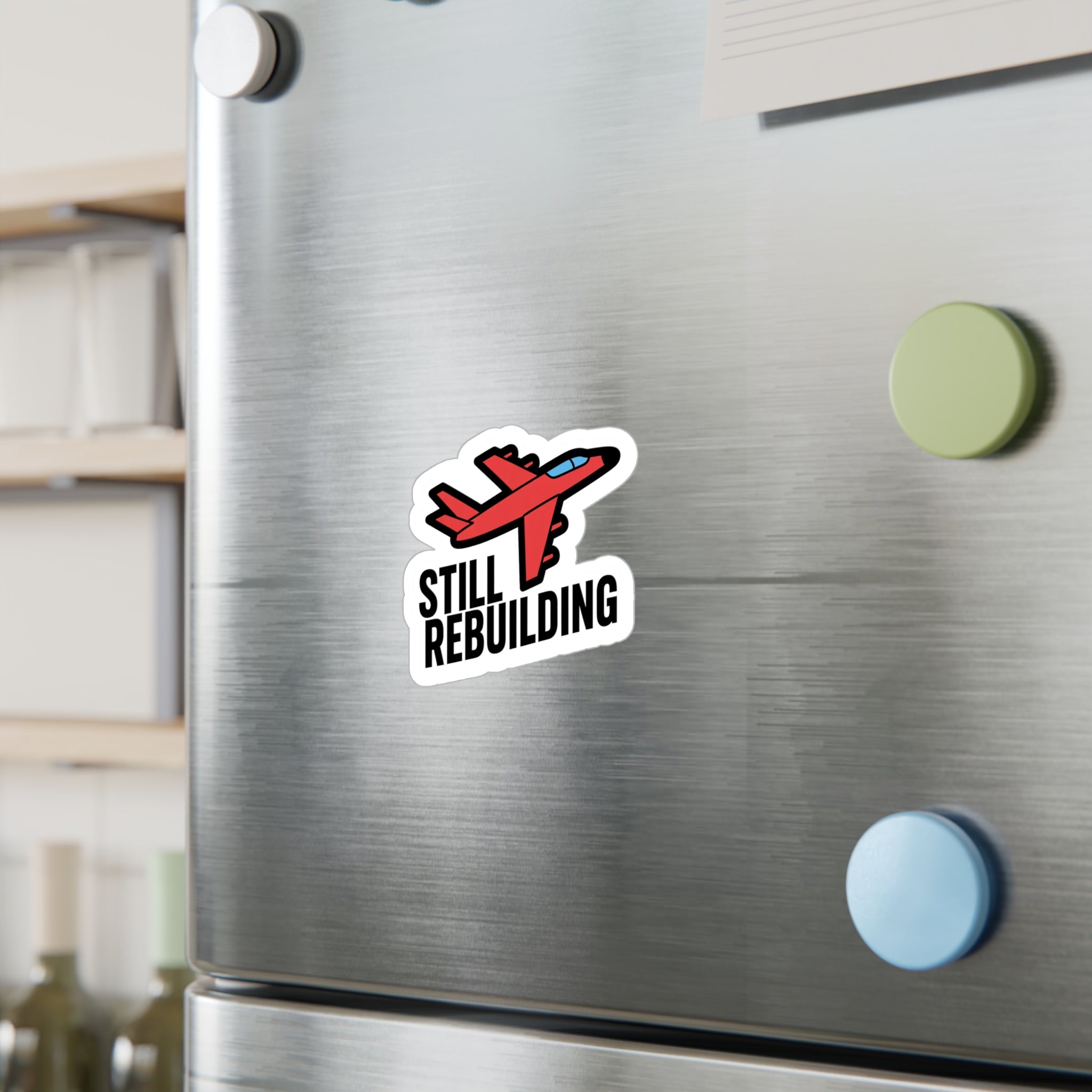Essendon Bombers “Still Rebuilding” Sticker – Red & Black AFL Fan Decal