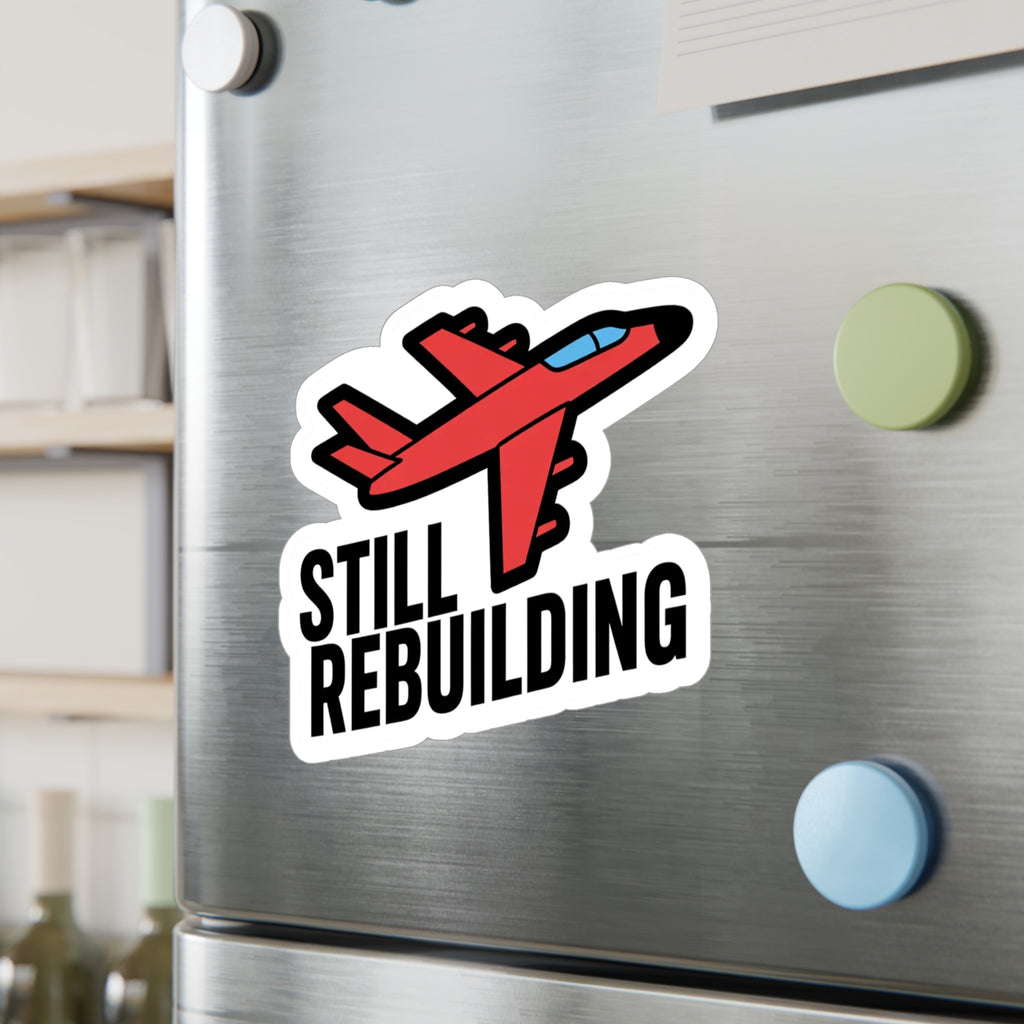 Essendon Bombers “Still Rebuilding” Sticker – Red & Black AFL Fan Decal