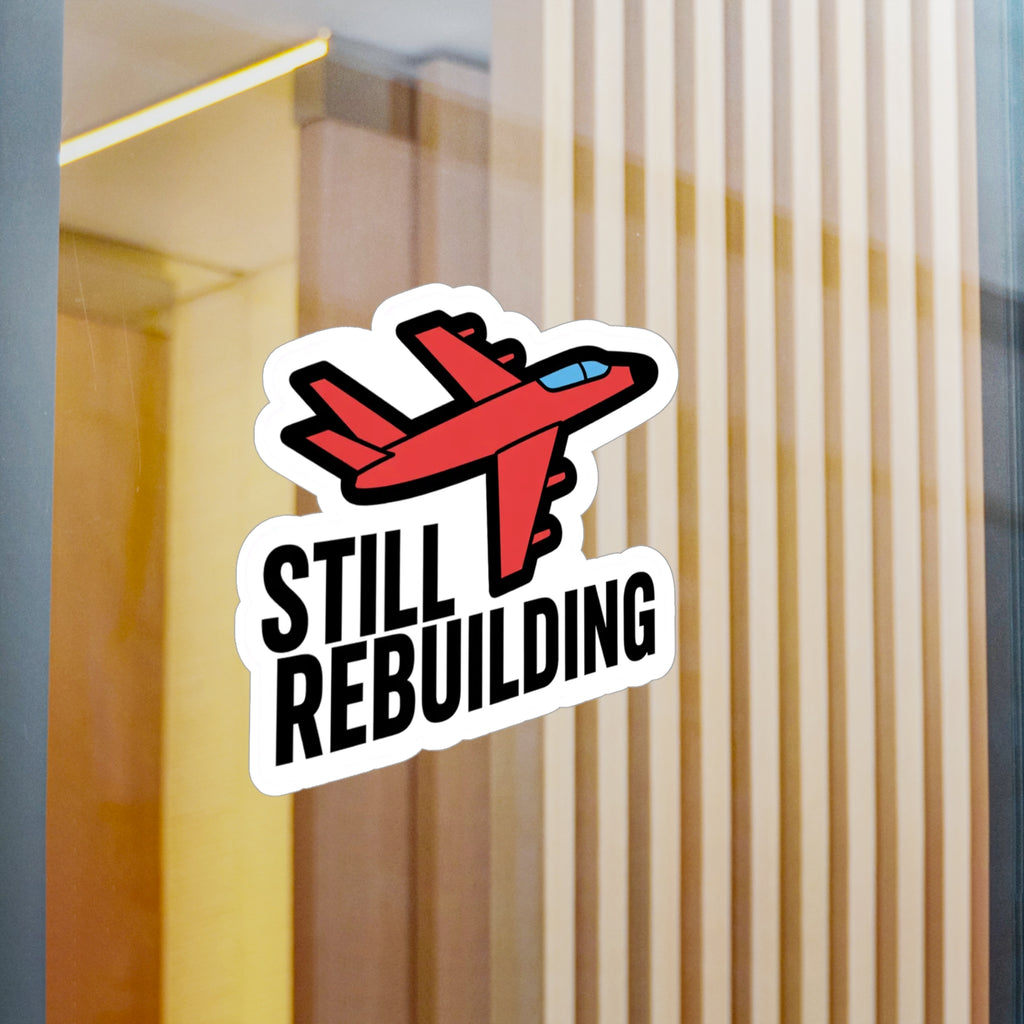 Essendon Bombers “Still Rebuilding” Sticker – Red & Black AFL Fan Decal