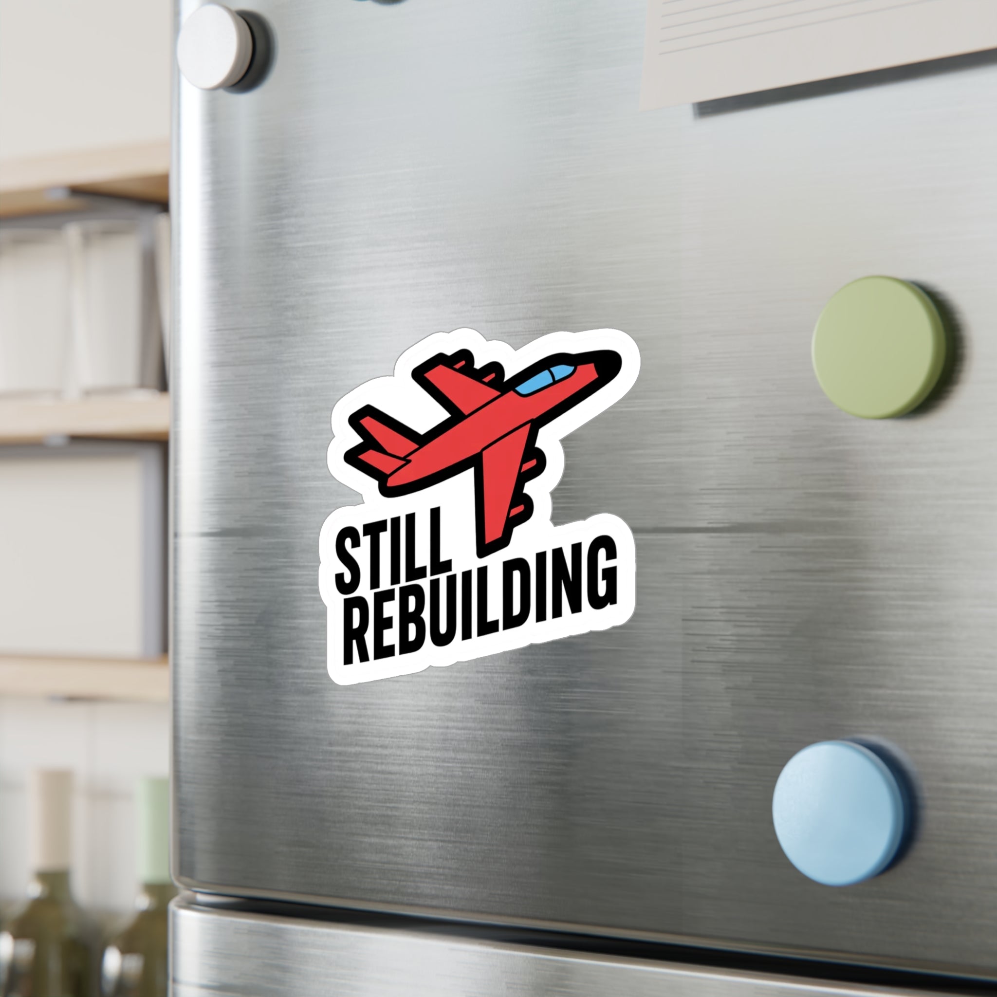Essendon Bombers “Still Rebuilding” Sticker – Red & Black AFL Fan Decal