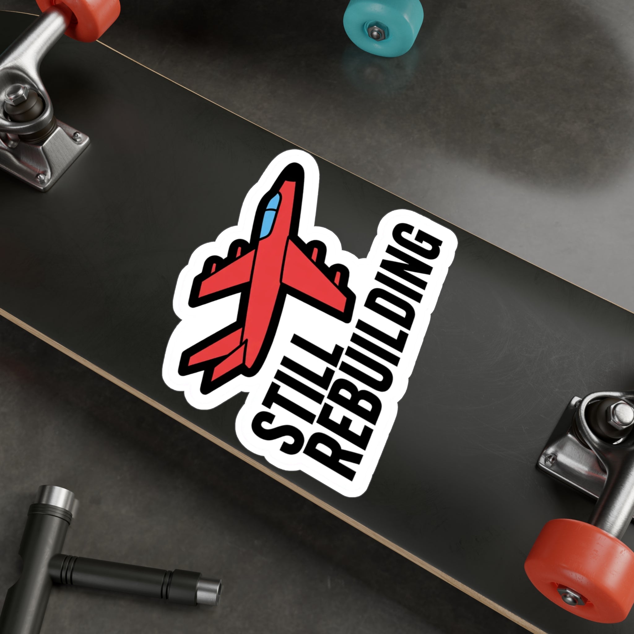 Essendon Bombers “Still Rebuilding” Sticker – Red & Black AFL Fan Decal
