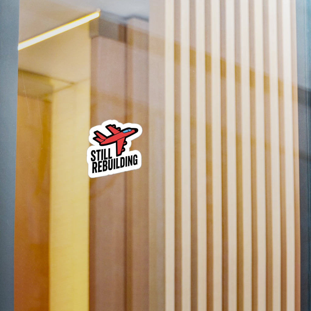 Essendon Bombers “Still Rebuilding” Sticker – Red & Black AFL Fan Decal