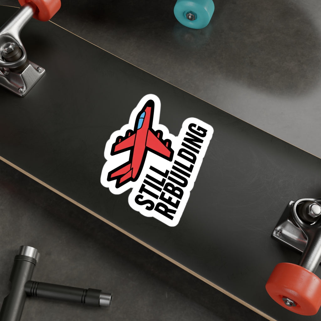 Essendon Bombers “Still Rebuilding” Sticker – Red & Black AFL Fan Decal
