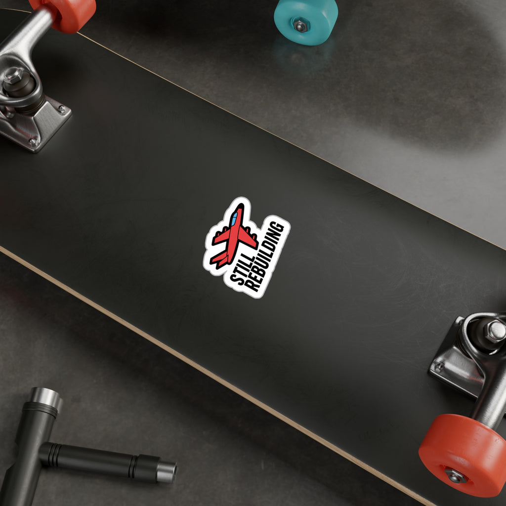 Essendon Bombers “Still Rebuilding” Sticker – Red & Black AFL Fan Decal