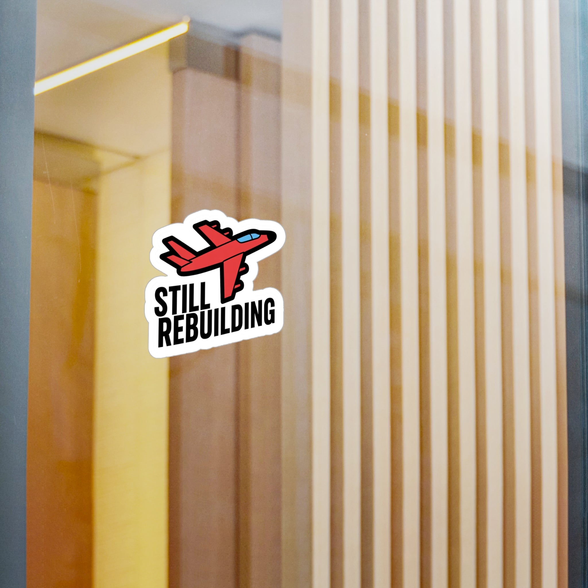 Essendon Bombers “Still Rebuilding” Sticker – Red & Black AFL Fan Decal