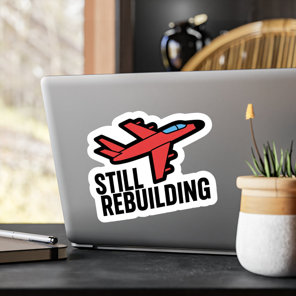 Essendon Bombers “Still Rebuilding” Sticker – Red & Black AFL Fan Decal